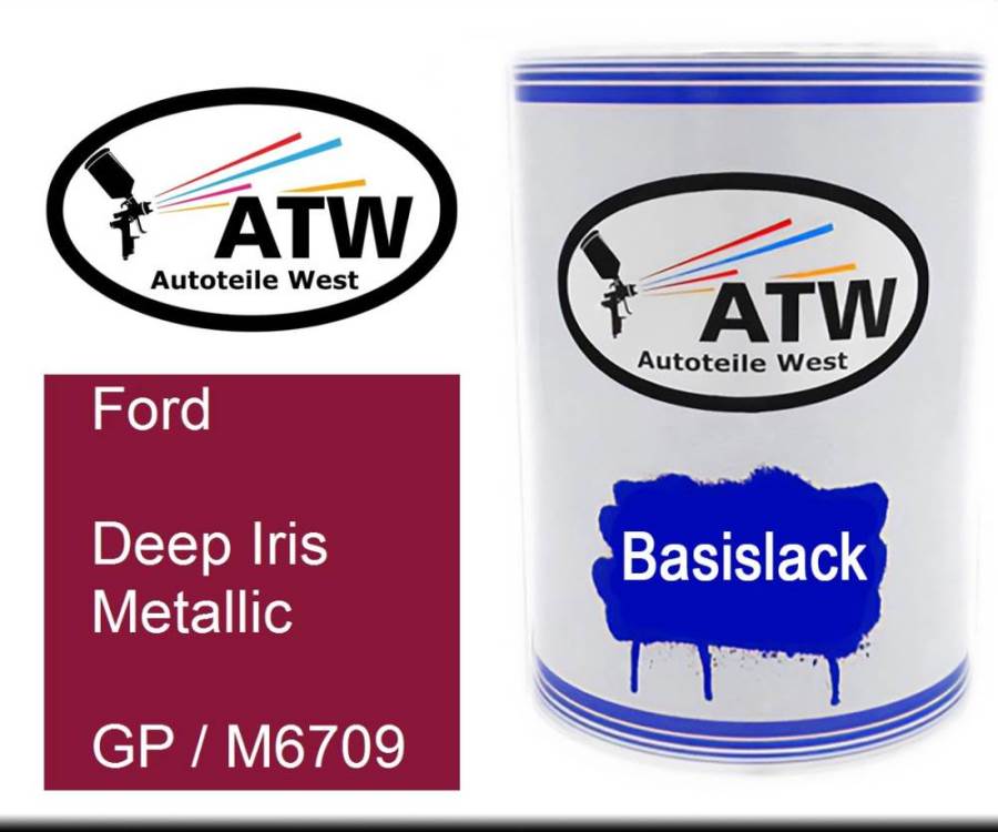 Ford, Deep Iris Metallic, GP / M6709: 500ml Lackdose, von ATW Autoteile West.